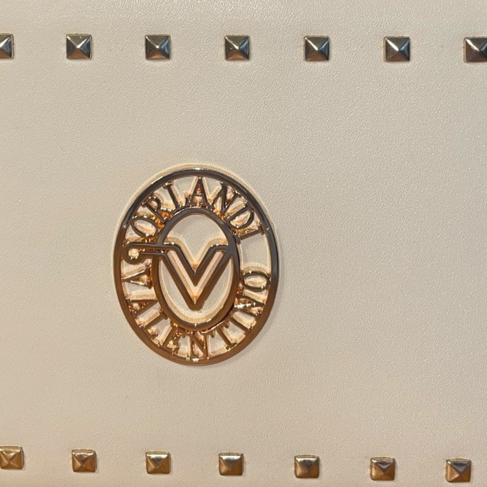 NWT- Valentino Orlandi vegan leather crossbody bag. Color bone W/ gold hardware. - Picture 9 of 14